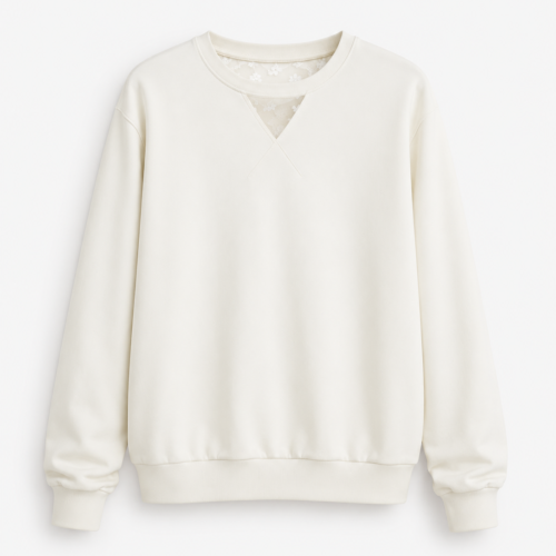 Alternative view of White organic cotton sweater