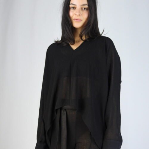 Alternative view of Linen trouser black