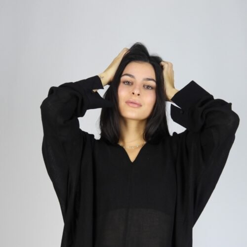 Linen shirt black