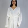 Linen maxi dress white