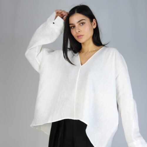 Alternative view of Linen shirt white