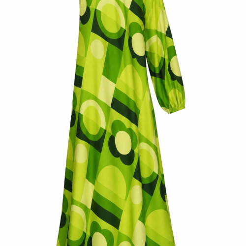 Alternative view of Lime Bloom One-Shoulder Maxi