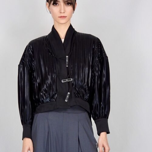Black Silk-Like Cardigan