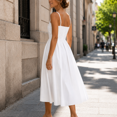 Alternative view of The White City Dress - A fehér midi ruha