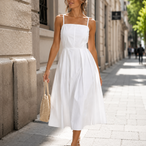 The White City Dress - A fehér midi ruha