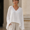 White linen shirt