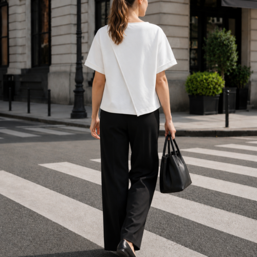 Alternative view of Pure white top - Fehér női oversized top