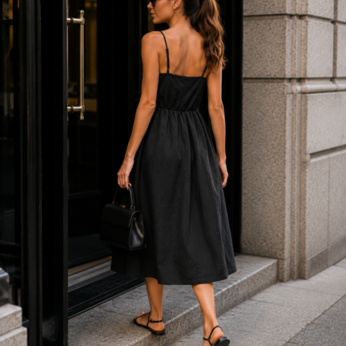 Alternative view of The Black City Dress - A fekete midi ruha