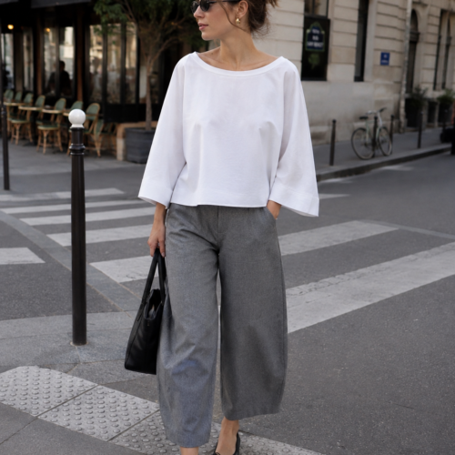 Alternative view of PLISSÉ BACK T-SHIRT – White