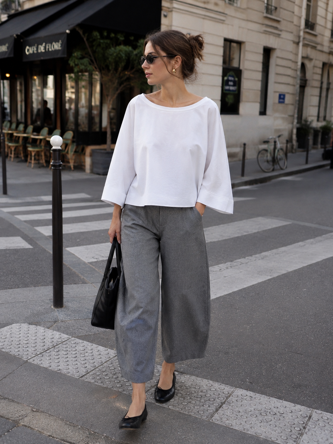 PLISSÉ BACK T-SHIRT – White - Image 2