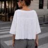 Plissé white shirt