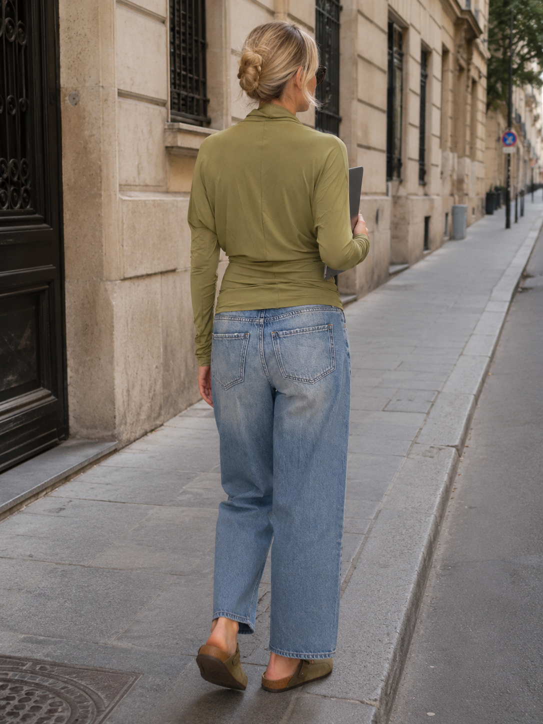 Olive Flow Long Sleeve T-shirt - Image 3