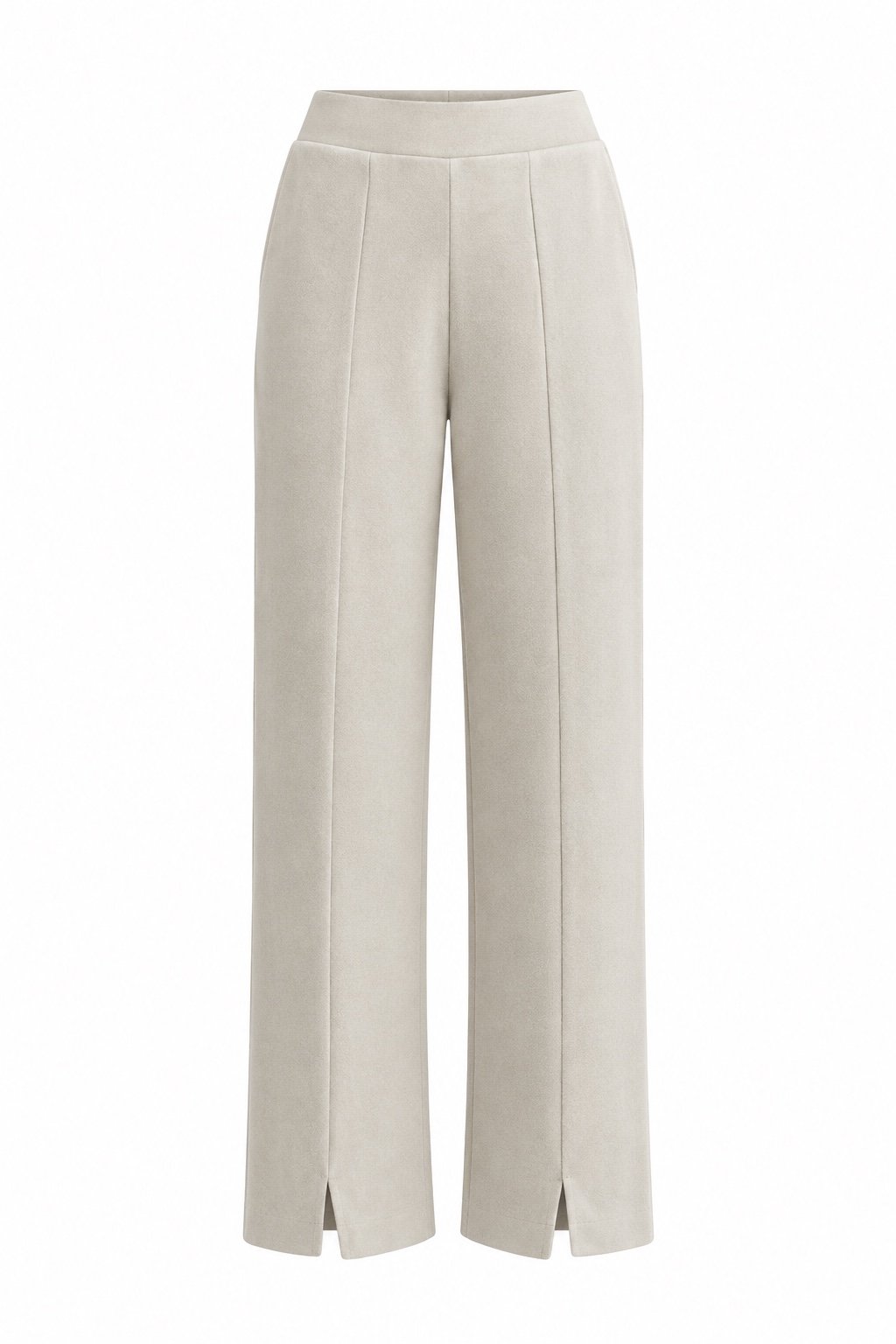 MERINO STRAIGHT PANTS – ECRU - Image 2