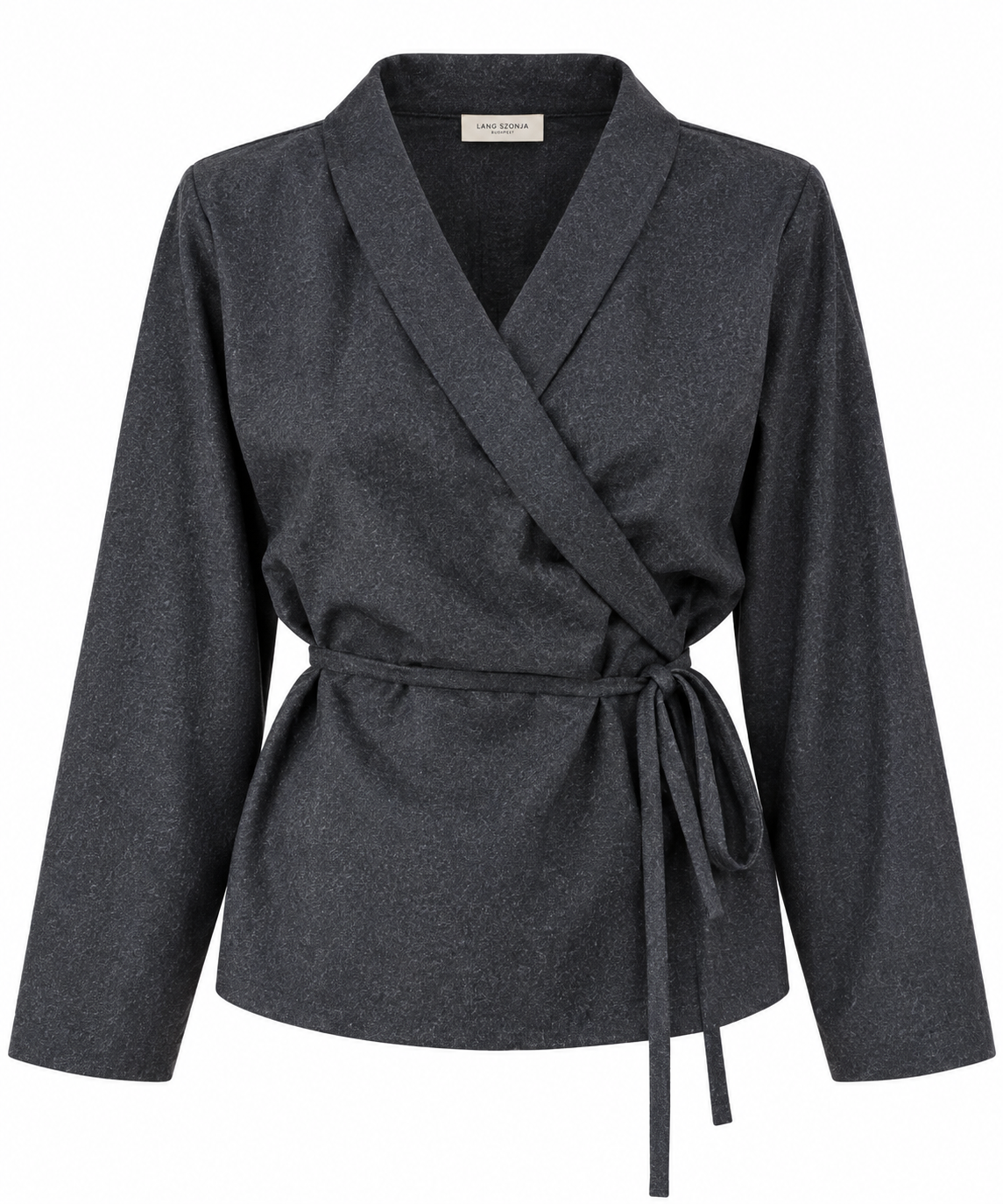 MERINO WRAP JACKET – ANTHRACITE - Image 3